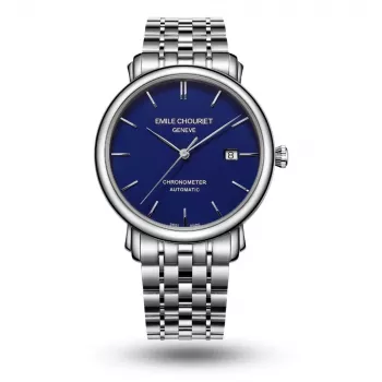 EMILE CHOURIET Vyriškas 001168G406698 Automatinis Nardymo Laikrodis 40mm Juodas Ciferblatas Plieninė Apyrankė