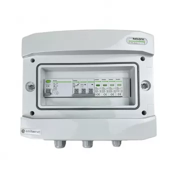 EMITER Hermetic AC Distribution Board IP65 with Surge Arrester Noark Type 2, 10A 3-Phase, RCD Type A 40A/300mA