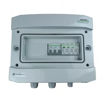 EMITER EM-50N_AC Jungiklio korpusas AC hermetinis IP65 su Noark 1+2 tipo apsaugos nuo viršįtampių įtaisu, 40A, 3 fazės