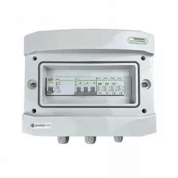 EMITER Switchgear Attached AC Hermetic IP65 EMITTER su apsauga nuo viršįtampių AC Noark Type 1+2, 40A 3 fazės, RCD Type A 63A/300mA