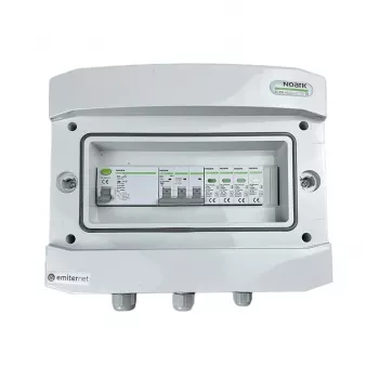 EMITER EM-446N_AC Jungiklis AC Hermetiškas IP65 su Apsaugos Nuo Viršįtampių Įrenginiu AC Noark 1+2 Tipas, 10A 3 Fazės, A Tipo RCD 40A/300mA