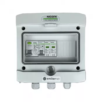 EMITER EM-264N_AC AC apsauginė dėžė IP65 su viršįtampio apsaugos įtaisu Noark Type 2, 16A 1 fazė, RCD Type A 40A/300mA