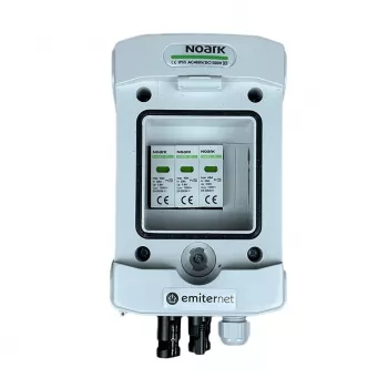 EMITER Switchgear Attached DC Hermetic IP65 EMITTER su Noark 1000V Type 2 DC viršįtampio ribotuvu, 1x PV eilutė, 1x MPPT