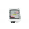 EMITER DCAC hermetinis IP65 EMITER skirstomasis įrenginys su DC viršįtampių ribotuvu Dehn 1000V Type 2, 2 x PV String, 2 x MPPT // ir AC Dehn Type 2, 20A 3-Phase