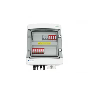 EMITER Switchgear Attached DCAC Hermetic IP65 EMITTER su DC viršįtampio apsauga Dehn 1000V Type 2, 2 x PV String, 2 x MPPT // og. AC Dehn Type 2, 20A 3-Phase