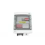 EMITER DCAC hermetinis IP65 EMITER skirstomasis įrenginys su DC viršįtampių ribotuvu Dehn 1000V Type 2, 2 x PV String, 2 x MPPT // ir AC Dehn Type 2, 20A 3-Phase