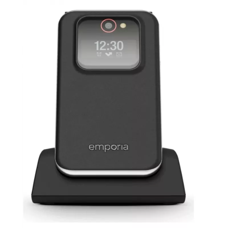 Emporia emporiaJOY V228 sulankstomas telefonas, 4G LTE, dideli mygtukai, 2.8 colių TFT ekranas, juodas