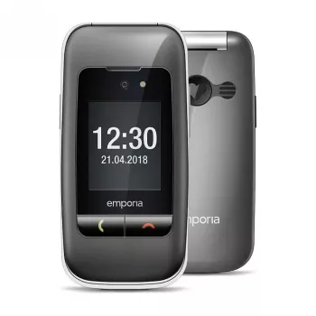 Emporia ONE V200i sulankstomas telefonas, 2,31 colio ekranas, dviguba SIM, SOS mygtukas, Space Grey/Silver