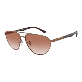 EMPORIO ARMANI EA2125-300413 Vyriški stačiakampiai akiniai nuo saulės – matinio juodo rėmelio, pilkų gradientinių lęšių