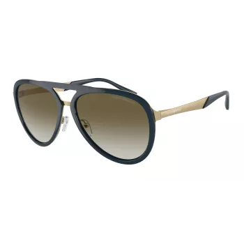 EMPORIO ARMANI EA2145-33598E Vyriški kvadratiniai akiniai nuo saulės matinė juoda tamsiai pilka 59mm