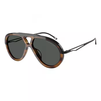 EMPORIO ARMANI EA4242U 621287 Vyriški Akiniai nuo Saulės Matinė Juoda Pilka 56mm