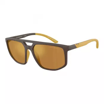 EMPORIO ARMANI EA4248U62586H Vyrų Akiniai Nuo Saulės Matiniai Juodi Pilki Veidrodiniai Sidabriniai 58mm