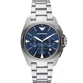 Emporio Armani Luigi vyriškas kvarcinis laikrodis AR11411 41mm juodas ciferblatas odinis dirželis