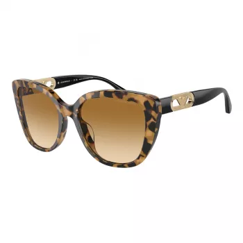 EMPORIO ARMANI Moteriški katės akies akiniai nuo saulės EA4214U60593B Skaidrus rudas rėmelis Rudi gradientiniai lęšiai 54/18/140 mm