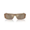EMPORIO ARMANI Moteriški Saulės akiniai EA4229U61195A Cat Eye Skaidriai Pilkas Rėmelis Pilki Gradientiniai Lęšiai 55mm