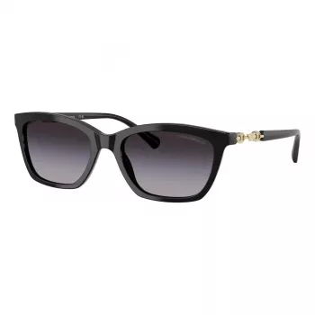 EMPORIO ARMANI Moteriški Akiniai Nuo Saulės EA4238F50178G - Juodas Acetato Rėmelis, Pilki Gradientiniai Stiklai 54mm