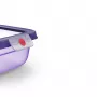 EMSA ONECLICK šviežio maisto laikymo indas 2,3 L, stačiakampis, violetiniu dangteliu, sandarus, nepralaidus, be BPA, tinka mikrobangų krosnelei ir indaplovei 3110601760