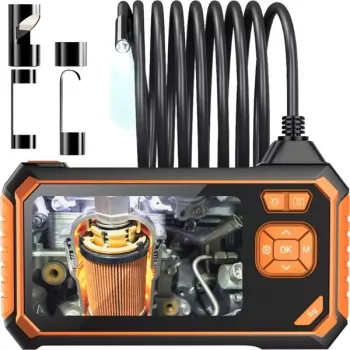 Endoskopinė kamera su ekranu Bigstren 4,3 inch IPS LCD 1080P 8mm zondas 5m laidas IP67 2600mAh