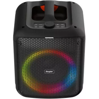 ENERGIZER nešiojamas Bluetooth garsiakalbis 20W RGB LED FM radijas 6000mAh juodas