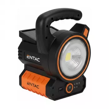 ENTAC LED darbinis žibintas su saulės baterija ir power banku