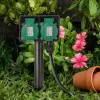 Entac lauko kištukinis lizdas su įžeminimo smaigu IP44 2 jungtys 5m