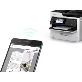 Epson WorkForce Pro WF-M5799DWF Spausdintuvas Rašalinis Nespalvotas MFP A4, Skaitiklis nuo 20K iki 60K (Naudotas)