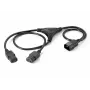 Equip 112210 Power Splitter Cable, 1.6 m, C14 to 2x C13, Black
