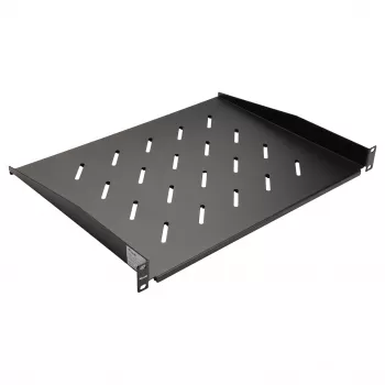 Equip 19 colių fiksuota stelažo lentyna 1U 350 mm juoda serverio stelažams
