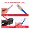 Equip Cat6 RJ45 UTP Nesuktių laidų jungčių rinkinys (100 vnt.) – permatomas