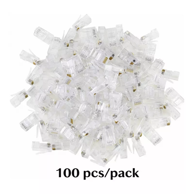 Equip Cat6 RJ45 UTP Nesuktių laidų jungčių rinkinys (100 vnt.) – permatomas