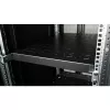Equip EZVS-19-1-10-B 19 colių 1U fiksuota lentyna stelažui, 1000 mm gylio, juoda – tvirto plieno, 100 kg talpa