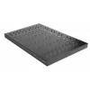 Equip EZVS-19-1-10-B 19 colių 1U fiksuota lentyna stelažui, 1000 mm gylio, juoda – tvirto plieno, 100 kg talpa
