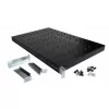 Equip EZVS-19-1-10-B 19 colių 1U fiksuota lentyna stelažui, 1000 mm gylio, juoda – tvirto plieno, 100 kg talpa