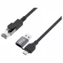 Equip Gigabit USB-C / USB-A į RJ45 Ethernet adapteris – juodas