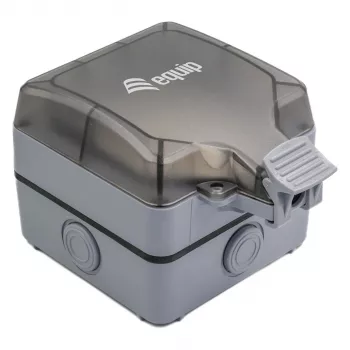 EQUIP paviršinio montavimo dėžutė 1 prievado Keystone, neekranuota, lauko, pilka IP44