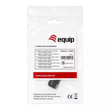 Equip USB-C Keystone Movą, USB 3.2 Gen 2, USB-C Moteriška į Moterišką, Juoda