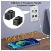 Equip USB-C Keystone Movą, USB 3.2 Gen 2, USB-C Moteriška į Moterišką, Juoda