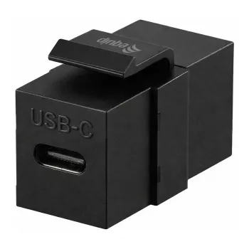 Equip USB-C Keystone Movą, USB 3.2 Gen 2, USB-C Moteriška į Moterišką, Juoda
