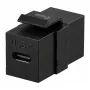 Equip USB-C Keystone Movą, USB 3.2 Gen 2, USB-C Moteriška į Moterišką, Juoda