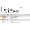 Ergonomic Solutions HMSHOST-INT5-02 Swingarm AP2 spausdintuvo tvirtinimo rinkinys su kabelio spaustuku SP2, fiksavimo žiedu ir spausdintuvo plokšte Epson TM-P1200, juodas