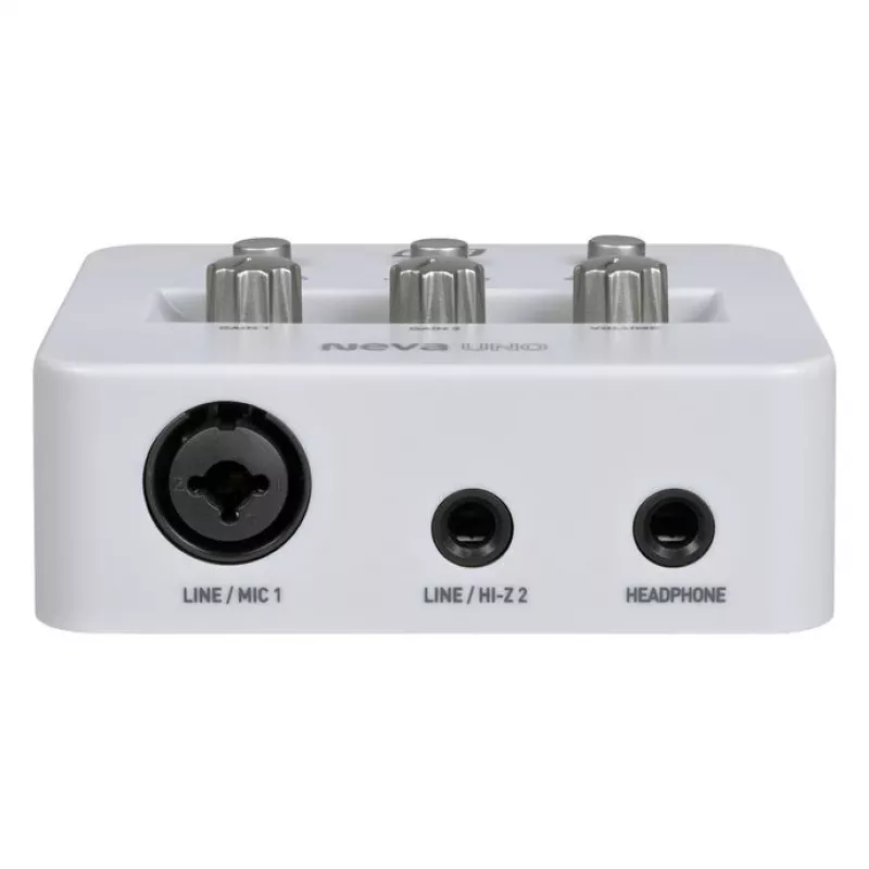 ESI Neva Uno – USB-C garso sąsaja, 24 bitų / 192 kHz, 2 įėjimai / 2 išėjimai, XLR/TRS kombinuota, +48 V, tiesioginis stebėjimas