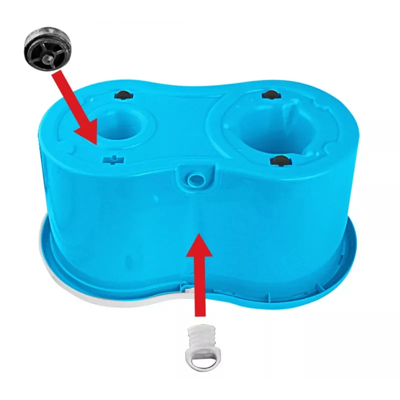 Esperanza EHS005 Rotacinė šluota su gręžimo mechanizmu, teleskopine rankena, 6 l kibiru, 2 mikropluošto galvutėmis, žalia/ pilka
