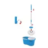 Esperanza EHS005 Rotacinė šluota su gręžimo mechanizmu, teleskopine rankena, 6 l kibiru, 2 mikropluošto galvutėmis, žalia/ pilka