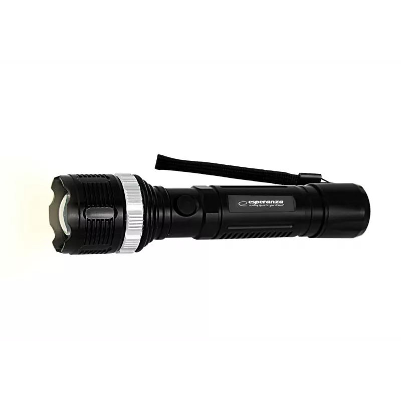 Esperanza Epione L Black Rankinis LED žibintuvėlis, 80 lm, 100 m spindulys, aliuminis, atsparus purslams