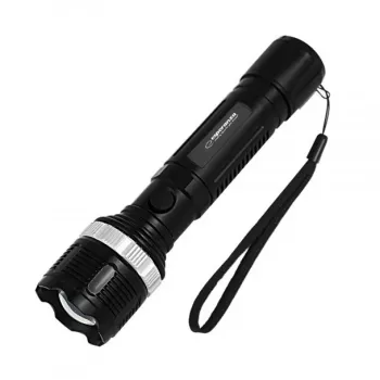 Esperanza Epione L Black Rankinis LED žibintuvėlis, 80 lm, 100 m spindulys, aliuminis, atsparus purslams