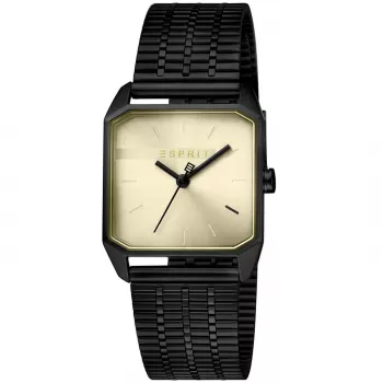 ESPRIT moteriškas kvarcinis analoginis laikrodis ES1L071M0045 29mm rožinis auksas nerūdijantis plienas tinklelis