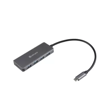 ESTUFF ES623007 USB-C įkrovimo stotelė 165W GaN 4 prievadai Power Delivery Space Gray