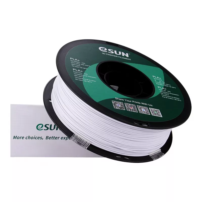ESUN PLA+ 1,75 mm Cold White 1 kg 3D spausdintuvo filamentas