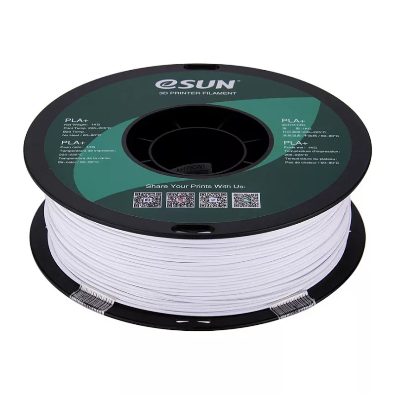 ESUN PLA+ 1,75 mm Cold White 1 kg 3D spausdintuvo filamentas