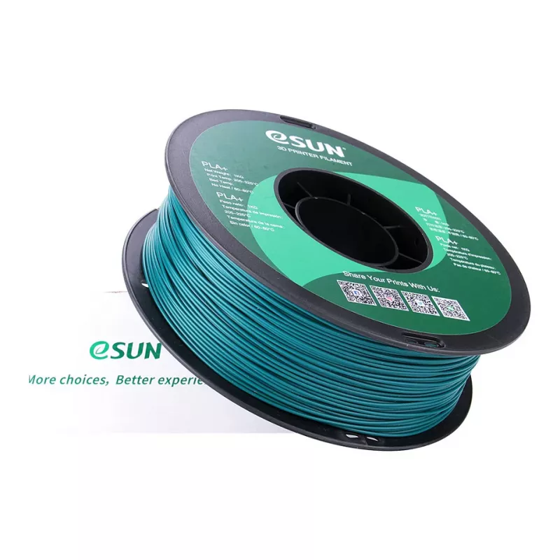 ESUN PLA+ 1,75 mm žalios spalvos 1 kg 3D spausdinimo gija